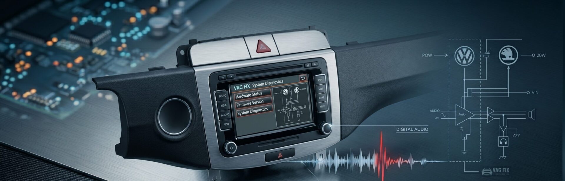 Navigatie VW Skoda RNS510 ecran negru