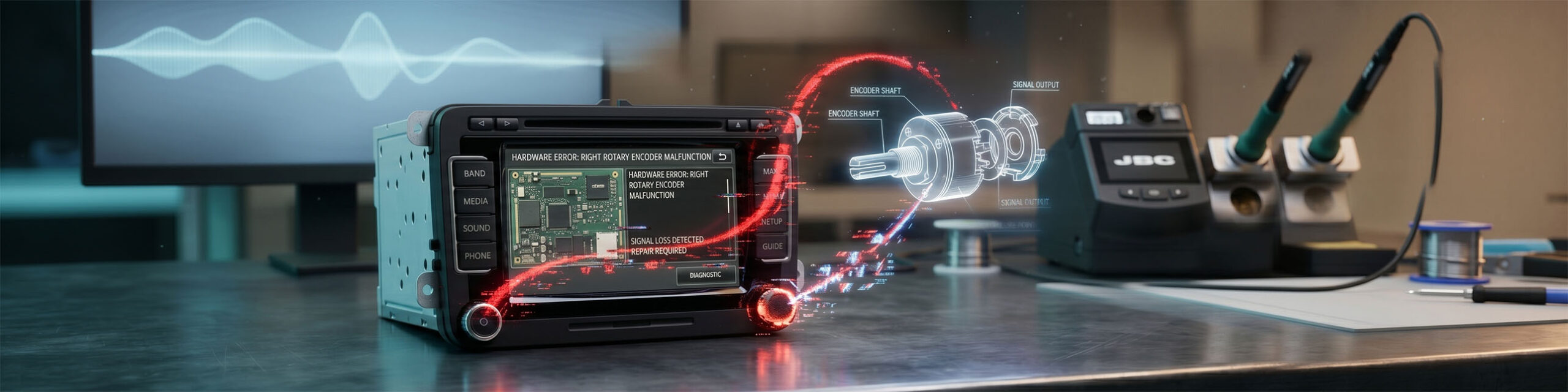 Buton volum navigatie vw defect