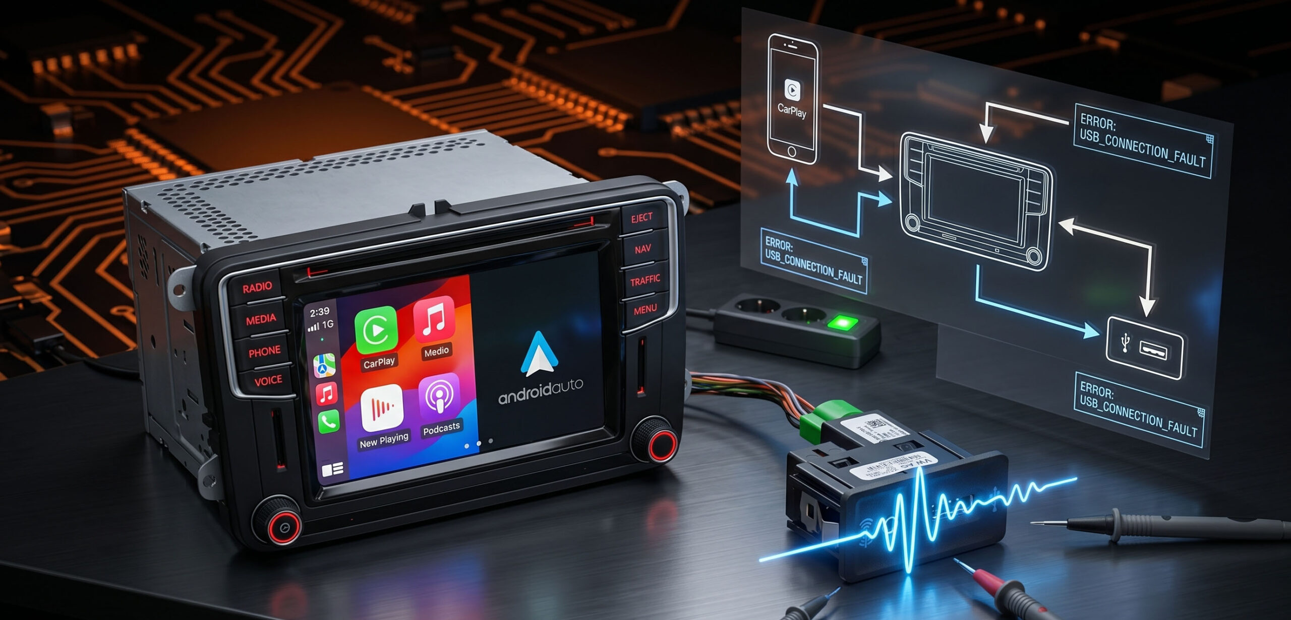 Carplay si android auto se deconecteaza